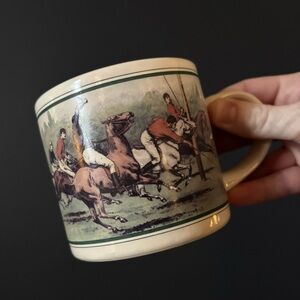 VINTAGE Ralph Lauren mug Polo Player Equestrian Horse Cup